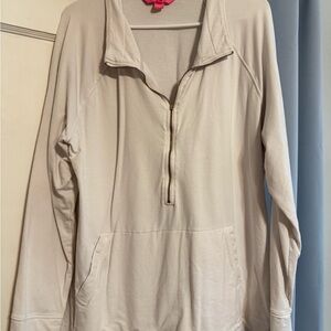 Lilly Pulitzer Cream Quarter-Zip Sweatshirt